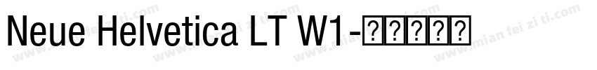 Neue Helvetica LT W1字体转换